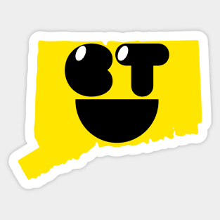 Connecticut  States of Happynes- Connecticut Smiling Face Sticker